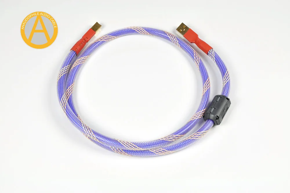 HiFi USB Cable USB Type A To Type B Cable USB Data Cable USB Audio Cable 5N OFC Thick Sliver Plated Mulitple Shiled DAC Computer