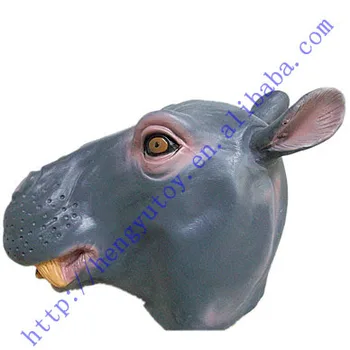 

Halloween Adult Dress Up Latex Hippo Mask for Party Masquerade Costume