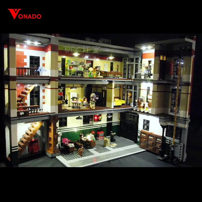 

Led Light Set For Lego 75827 16001 Building City Street lego Ghostbusters Firehouse Headquarters Blocks LED Toys Gift