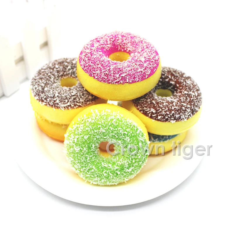 

6cm mini Doughnut Cream Scented Squishy Slow Rising Squeeze anti stress reliever soft toy funny kawaii squishies oyuncak donut