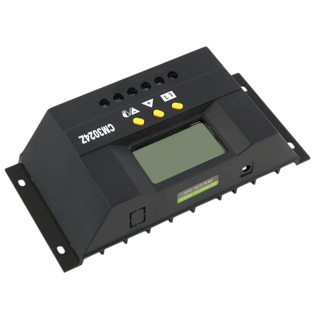 CM3024Z 12/24 V 30A солнечный регулятор заряда аккумулятора заряд ШИМ режим ЖК-дисплей