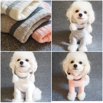 

2018 New pets add more velvet bow render unlined upper garment to pet dog teddy clothes