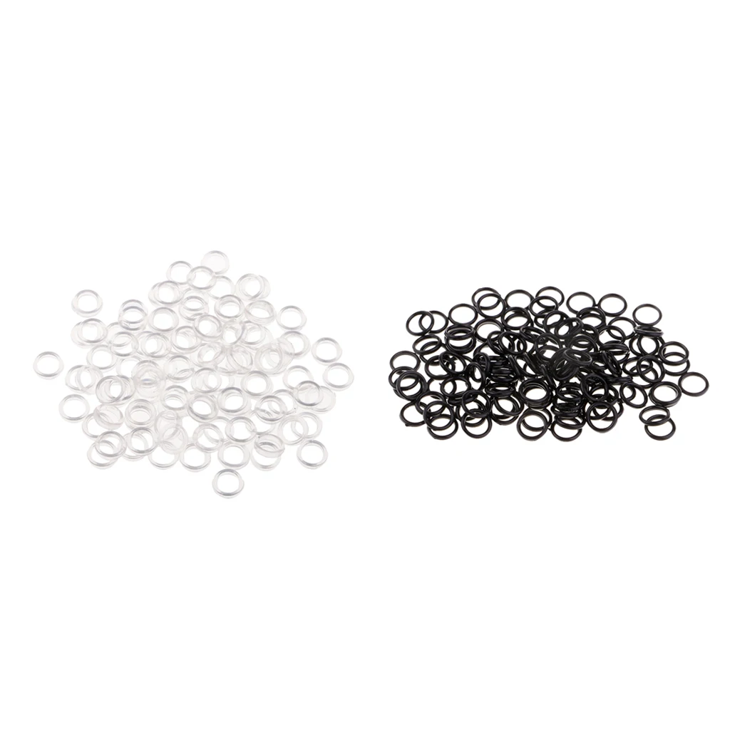 200 Pieces Nylon Bra Strap Adjustment Adjuster Lingerie Slider O Ring Bikini Fasteners 6mm