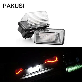 

PAKUSI Car LED License Number Plate Lights 12V White SMD Lamp car-styling For Peugeot 307 206 207 306 308 Citroen C4 C5 C3 XSARA