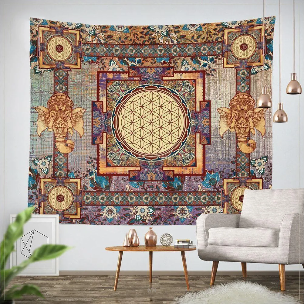 Indian Mandala Tapestry 203x153cm Cotton Belgium Hippie
