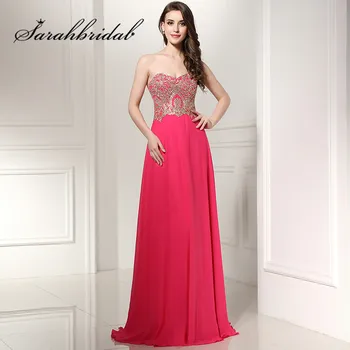 

Fashion 2020 Prom Dresses Cheap Sweetheart Long Chiffon with Embroidery Lace up Back vestido de Formal Evening Party Gowns CC214