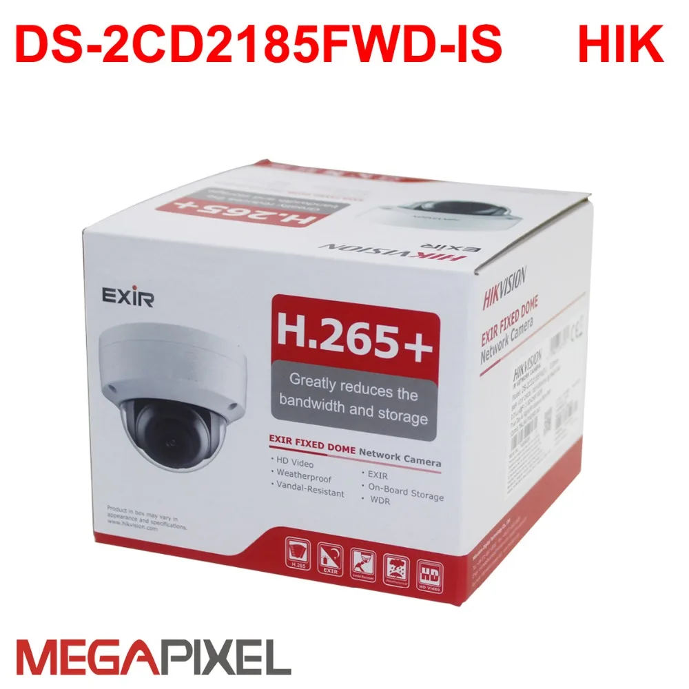 Hikvision 8mp IP камера cctv системах видеонаблюдения безопасности DS 2CD2185FWD IS аудио PoE