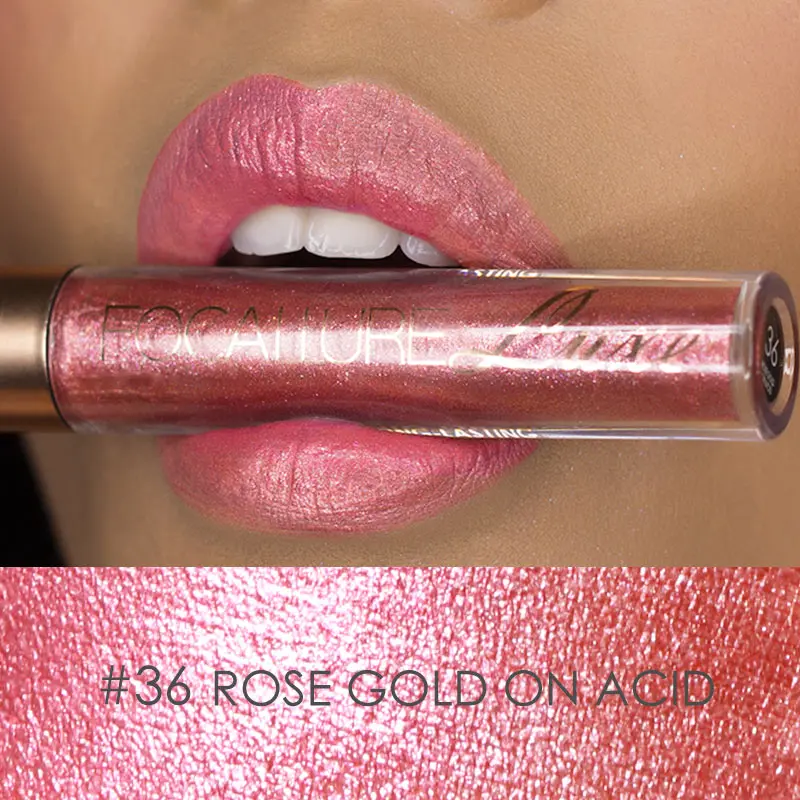 

Focallure 10 Colors Liquid Beauty Lips Makeup Lipgloss Stick Metallic Lipstick Cosmetics Women Sexy Shimmer Matte Lip Tint Bato