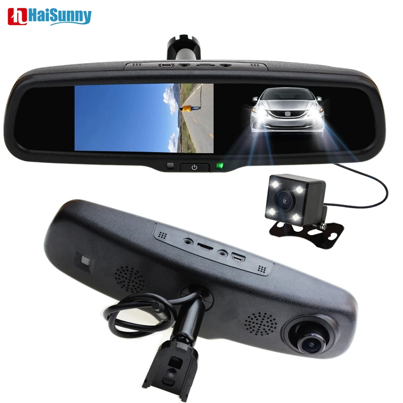 Auto Dimming Rearview Mirror Dvr With Bracket IPS Screen For Polo Skoda VW DVR Dual Lens Camera 5 Inch 1080P Car Video Recorder garmin gps for cars