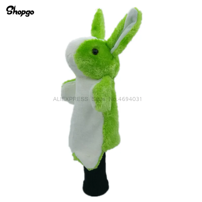 green 8 цветов, мультяшный кролик, голова для гольфа, чехол для фарватера, леса, гибрид, животные для клюшек для гольфа, головной убор, нет, для водителя, талисман, новинка, милый подарок - Цвет: green