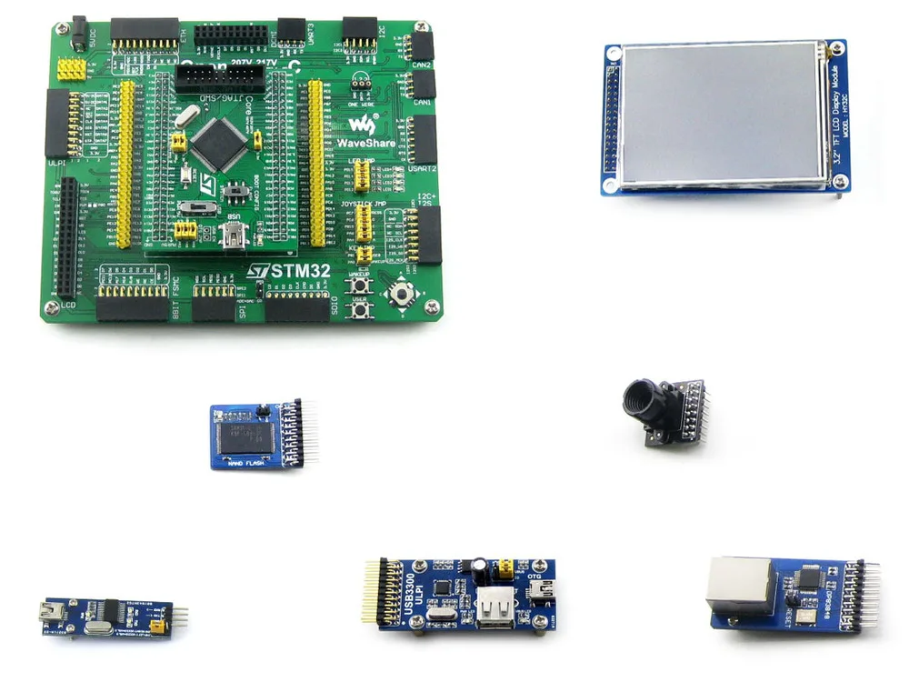

Stm32f407vet6 Stm32407 Development Board Core Board +3.2 "lcd + Camera 4 Modules