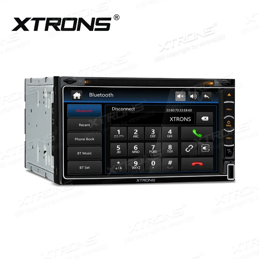 Excellent XTRONS Universal 6.95" HD Digital Touch Screen Double Din Car autoradio Stereo Radio DVD Player GPS Navigation SD USB SWC 1080P 1