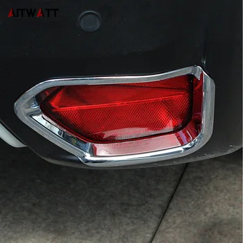 

ABS Chrome Exterior Rear Fog Light Cover Trims Tail Foglight Frames Auto Accessories Car Stickers 2Pcs For Subaru XV 2018 2pcs