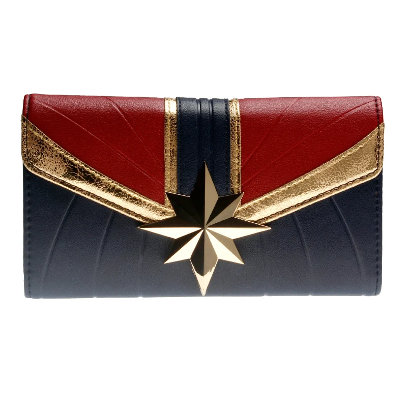 Captain Marvel Tri-Fold Wallet Women Purse Wonder woman DFT-6037 Captain Marvel Tri-Fold Wallet Women Purse Wonder woman DFT-6037