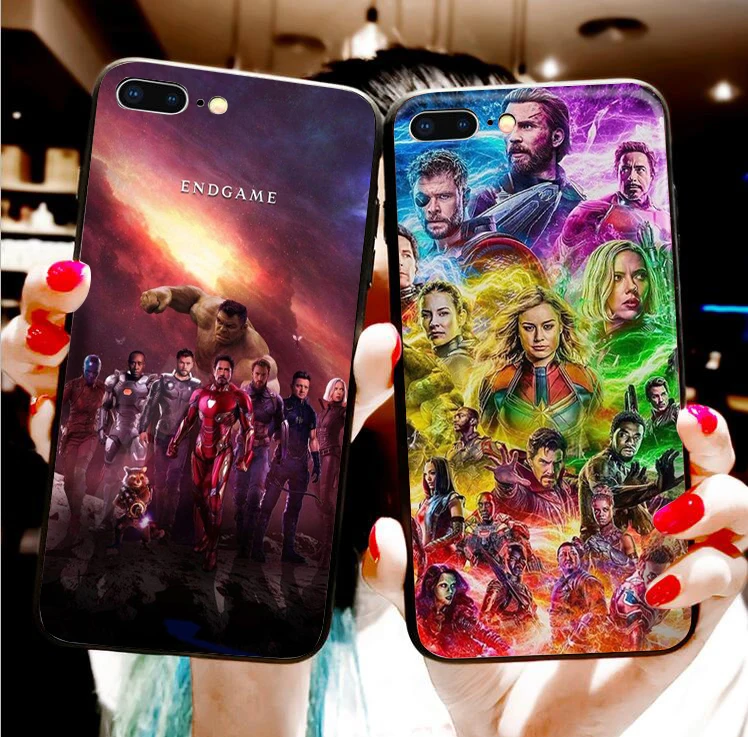 

Avengers 4 Endgame black soft silicone Phone Case For Apple iPhone 5 5s 6 6s 7 8 Plus X XR XS MAX