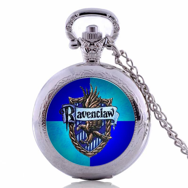 

Vintage Harry Potter RAVENCLAW Mens Womens Quartz Pocket Watch Analog Pendant Necklace Chain relogio de bolso Birthday Gifts