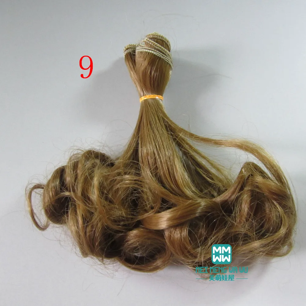 1 шт. 15 см и 25 груша кудри bjd волосы для куклы 1/3 1/4 BJD парики черный серый темно