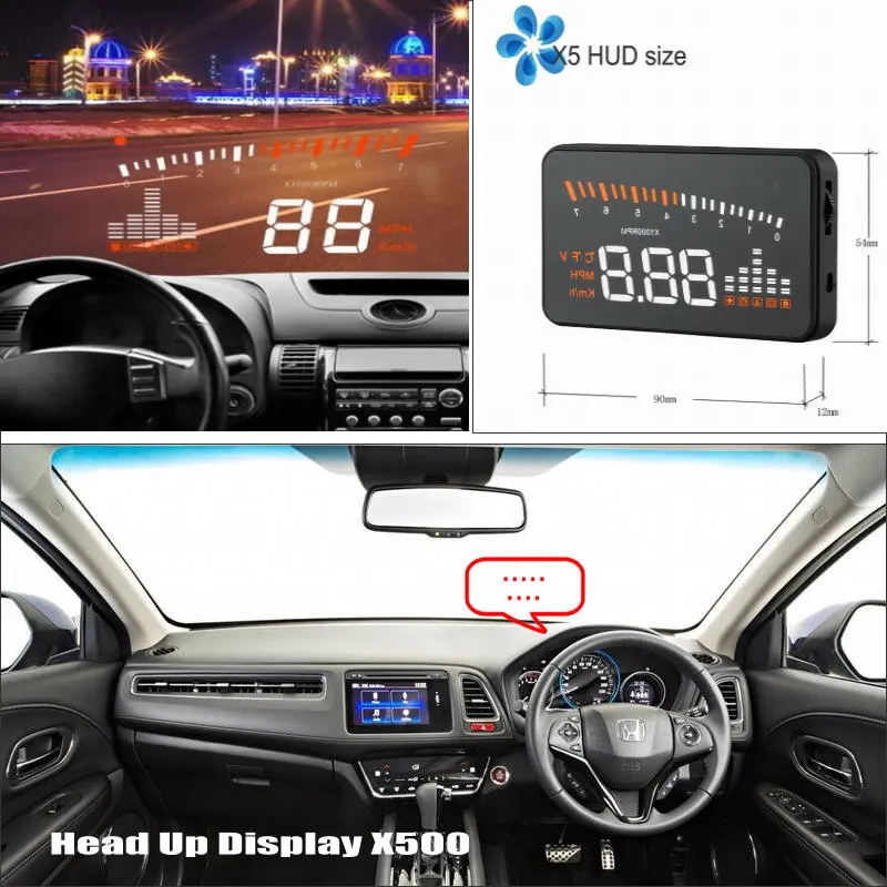 Автомобильный HUD Дисплей для Honda FR-V FRV/HR-V HRV/MR-V MRV-Refkecting лобовое стекло экран безопасного вождения экран проектор