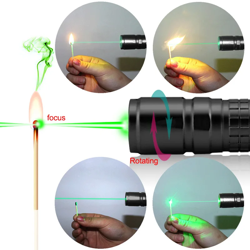 Online CWLASER High Power Linie Strahl Kreuz Strahl Fokussierbar 532nm Grün Laser Pointer Grün Brennenden Laser Taschenlampe (3 Farben)