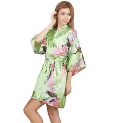 Новинка; для свадьбы, невесты, подружки невесты Robe цветочный халат Короткое Кимоно ночной халат банный халат модные для Для женщин один
