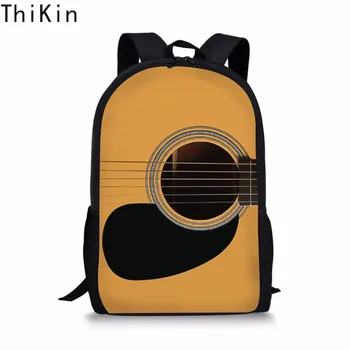 

THIKIN Cute Guitar Pattern School Bags Pencil Case Durable Satchel Rucksack Schoolbag for Teenagers Boy Girl Backpacks Kids Bag