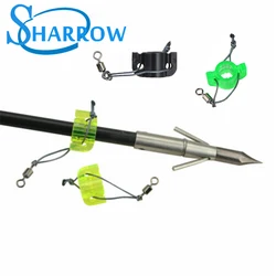Toboganes de seguridad para pesca con arco, punta de flecha de alta calidad, ajuste de diámetro de 8mm, accesorios de tiro para eje de flecha, 6 unidades