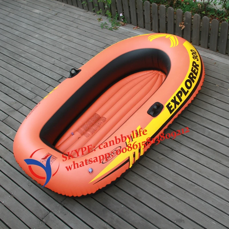 Три человека Intex Explorer 300 надувной плавательный бассейн водная игра гоночная лодка