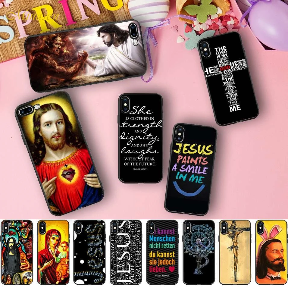 Кресты Jesus Christ в стиле цитаты силиконовый чехол для iPhone X 11 Pro 5S XR XS Max 6 6S 7 8 плюс