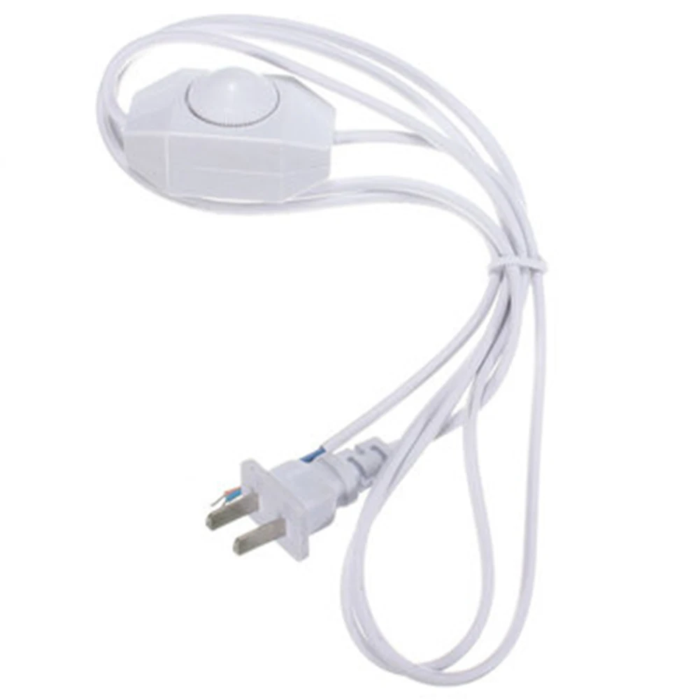 

1.8M US Plug 110-220V White Black No Polarity AWG Switch Dimming Cable Light Modulator Lamp Line Dimmer