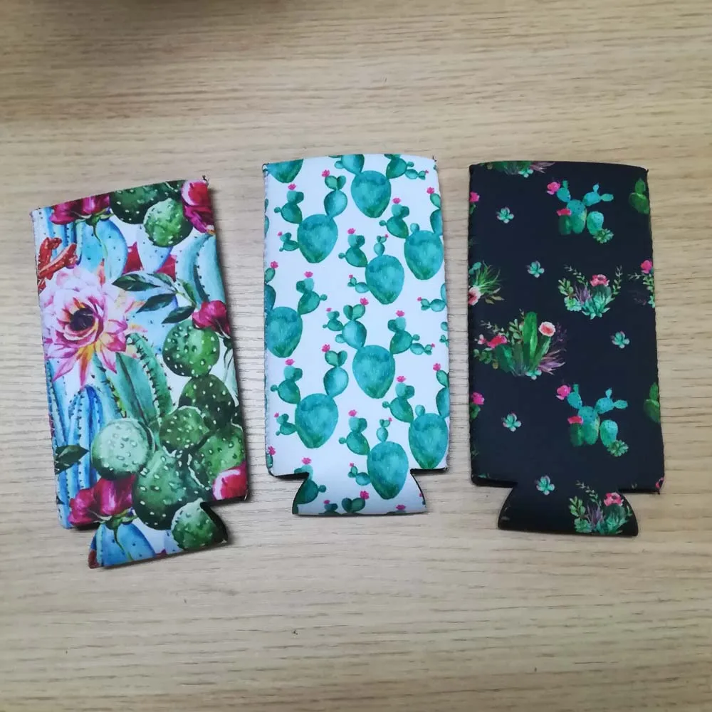 

Flower Cactus Bullskull and Serape Can Wrap Wholesale Blanks Custom Slim Long Can Cooler Wedding Gift Wraps DOM1061010
