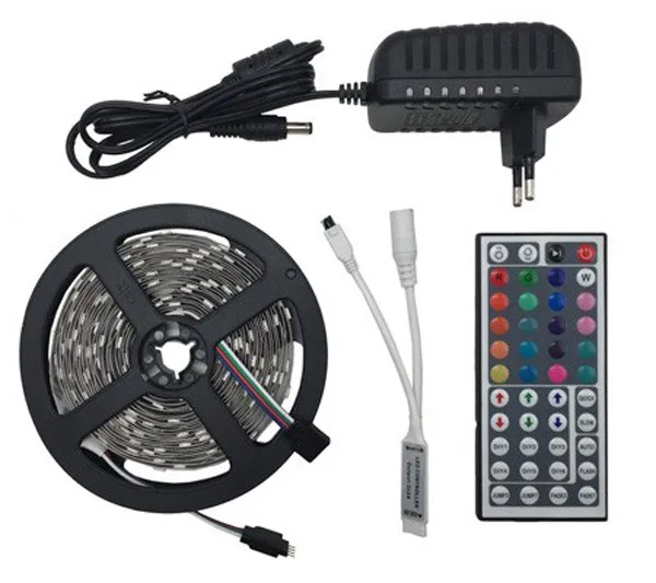 10M SMD 5050 RGB LED Strip 5M 2835 led light Waterproof Tape DC12V Ribbon RGB Flexible Light Strip Full set with Control Adapter (11)