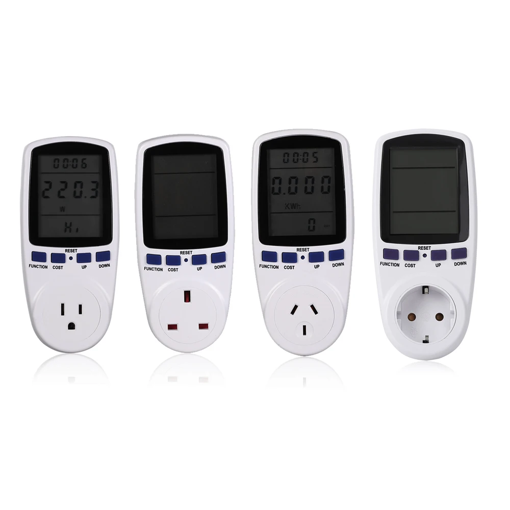 German Type EU Digital Power Meter Energy Measuring Outlet Socket Volt