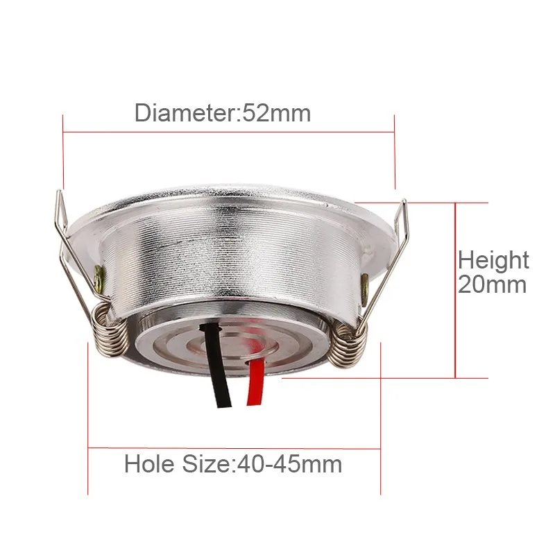 Домашний магазин Декор Горячие продукты 4 шт./лот Светодиодный точечный мини-светильник s Шкаф светильник s 1 Вт 3 Вт Размер отверстия 40-45 мм 110-270LM