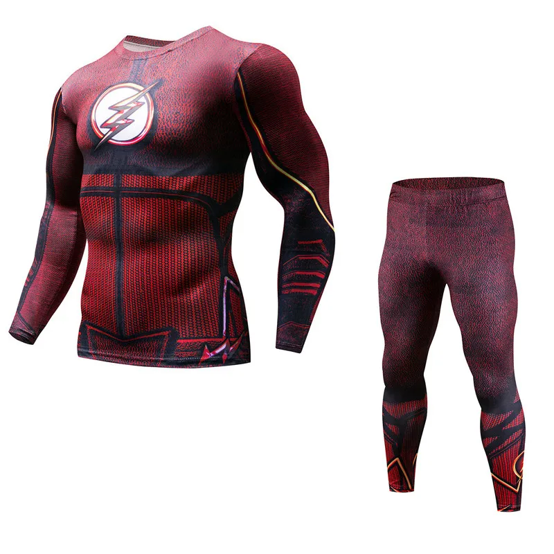 

Fitness men's camouflage compression long sleeve + leggings foundation layer Crossfit brand quick-drying T-shirt clothing spot