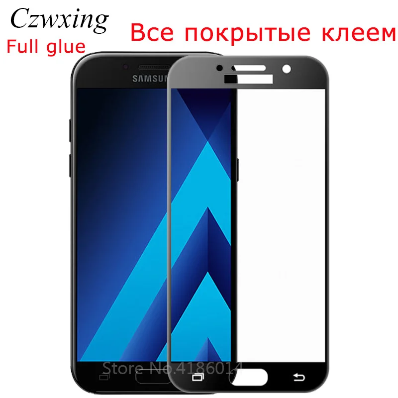 Защита экрана для Samsung Galaxy A5 2017 закаленное стекло A 5 SM-A520F A520F A520 полное клеевое