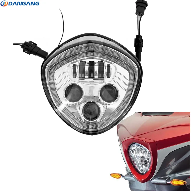 60 Вт Cre e чип черные мотоциклетные фары в сборе IP67 светодиодный комплект для
