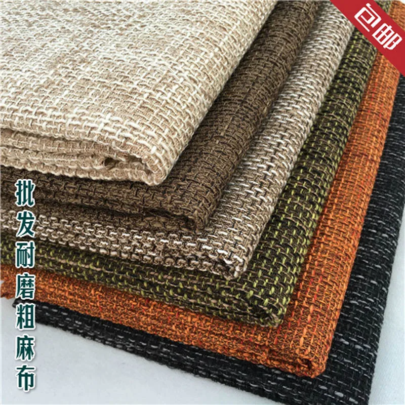 Rough hemp sofa plain linen cushion cover tea photography cloth car