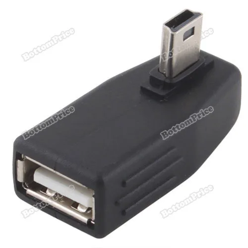 bottomprice popular USB 2.0 A F to Angle 90 Degree Mini 5 Pin B M Adapter more earning |