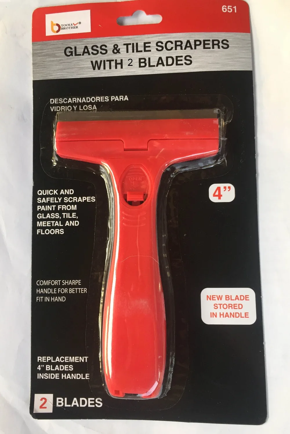 Free Shipping High Quality 12pcs per Set Glass and Tile Scraper Paint