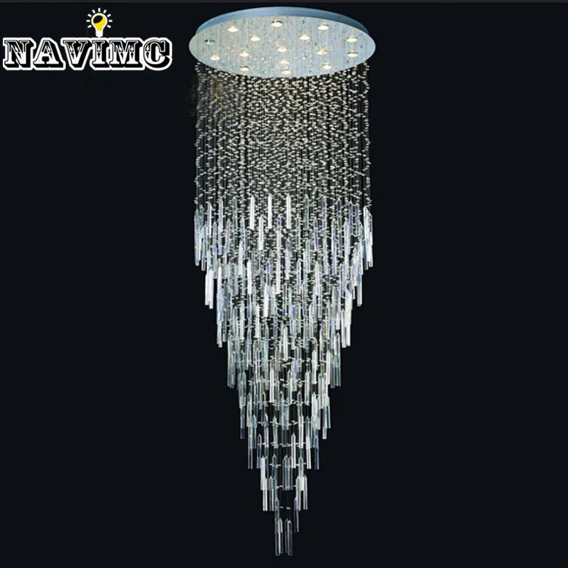

Modern Led Hotel Project Decorative Crystal Chandelier for Hallway Stair Light