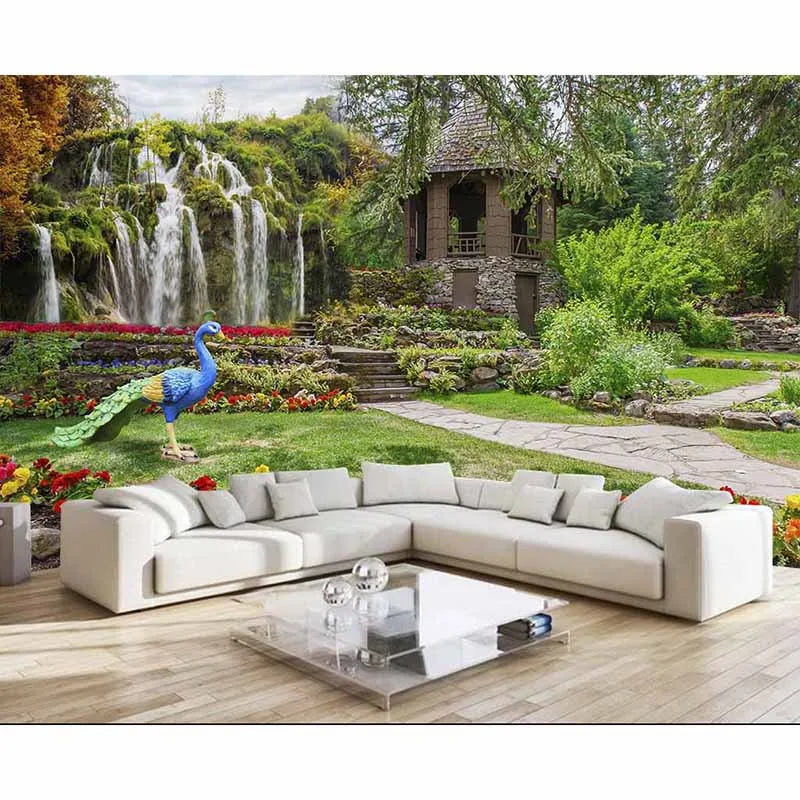 Пользовательские 3D фото обои для гостиной ТВ Фон красивый пейзаж водопад стены для стен бумаги домашний Декор#517