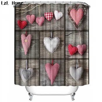 

LzL Home hot 3d waterproof curtains for the bathroom luxury polyester shower curtains fabric Chinese finished bath decoration