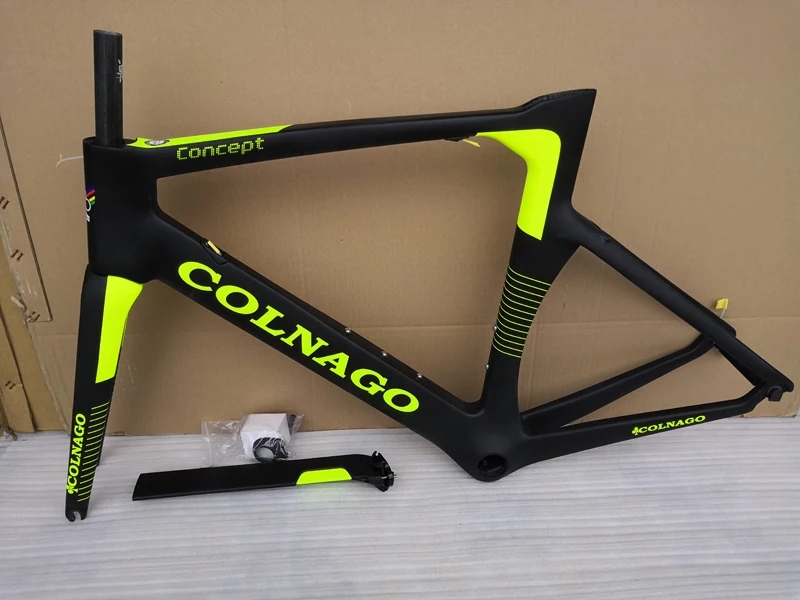 Флуоресцентная желтая рама T07 Colnago Concept для дорожного велосипеда карбоновая