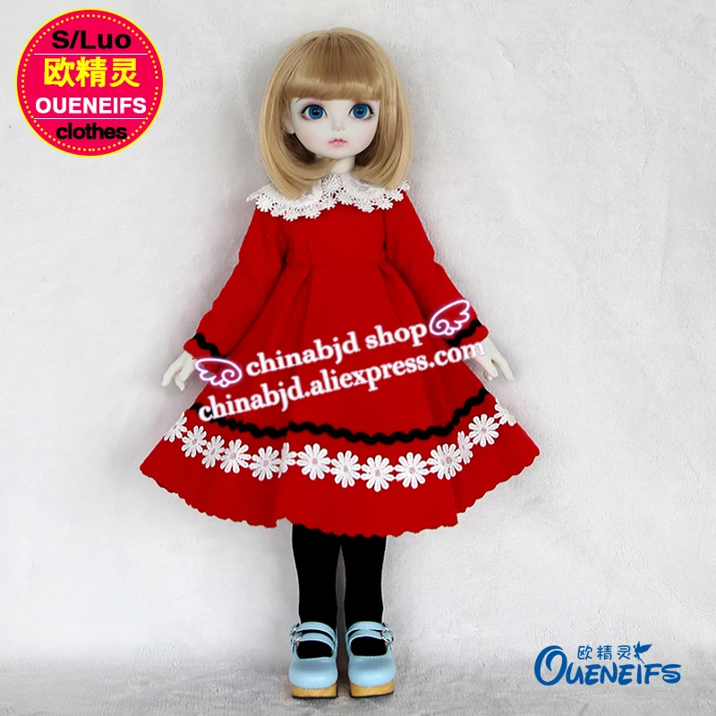 Одежда для кукол BJD SD длинная красная зимняя юбка 1/4 Luts Iplehouse Switch RL аксессуары YF4