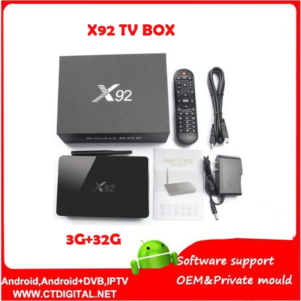 X92 Amlogic S912 android 7,1 tv Box 17,4 3 ГБ 32 ГБ Восьмиядерный 2,4 ГГц/5,8 ГГц WiFi Bluetooth USB 2,0 - Цвет: 3G 32G