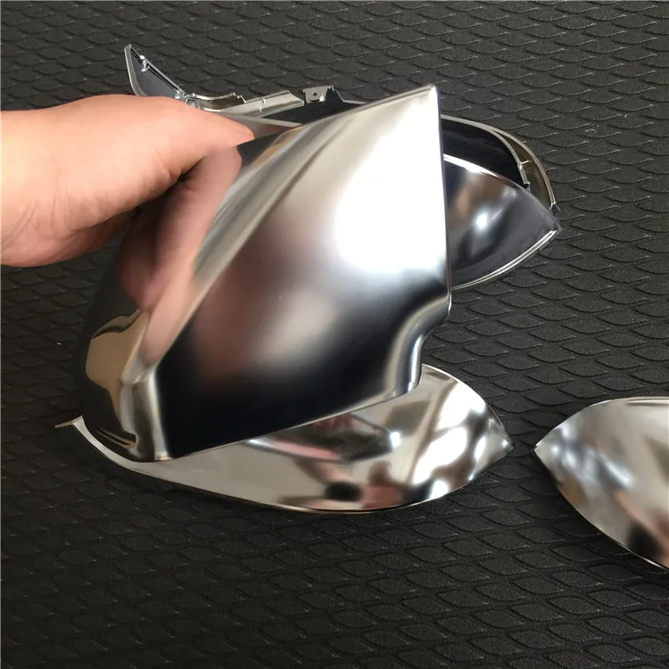 NO auxiliary hole Для Audi A7 хром Зеркало заднего вида в виде ракушки - Цвет: NO auxiliary hole
