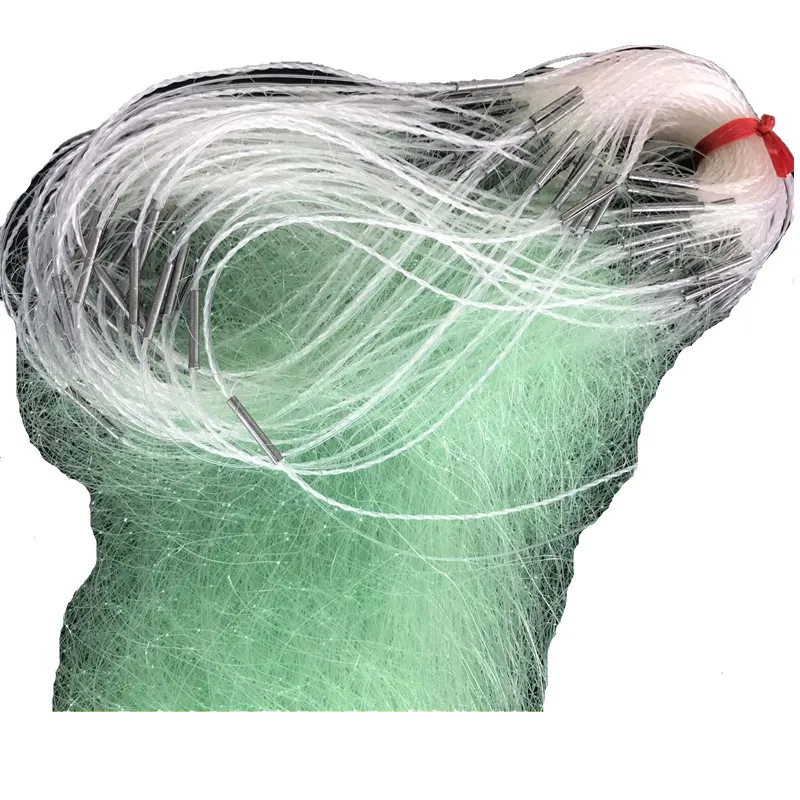 depth 1.5m-2m length 40m monofilament nylon net  3layer grid gill net fishing network pesca visnet fishing Accessories outdoor
