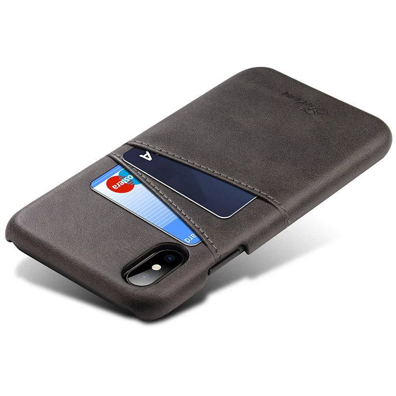 

Luxury Cow Leather Phone Case For iPhone 8 8 Plus 7 7 Plus Case Card Slots Ultra thin Back Cover For Apple iPhone X Coque Shell