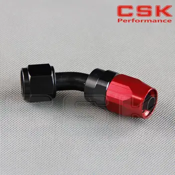

AN12 AN-12 45 Degree Swivel Fitting Hose End Adaptor Aluminium oil hose fitting oiladaptor Reusable Swivel Hose end BK and RD