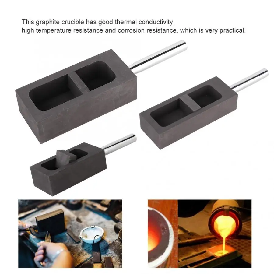 Professional Pure Graphite Ingot Casting Mold Mould Crucible For Gold Silver Melting Casting Refining Jewelry Making Tool l